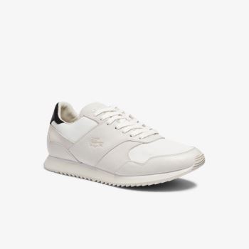 Lacoste Aesthet Luxe Leather Sneakers Pánské - Tenisky Bílé / Černé | CZ-Hu1NeA